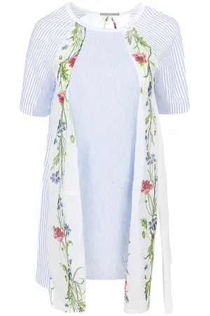 Хлопковая блуза с принтом HIGH