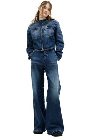 Джинсовая куртка на молнии