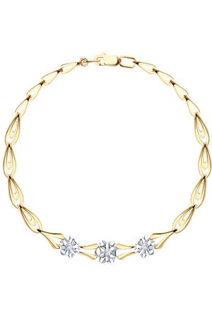 Браслет SOKOLOV из комбинированного золота с бриллиантами