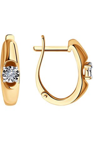 Серьги SOKOLOV из комбинированного золота с бриллиантами