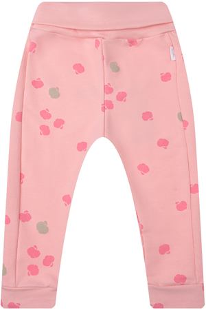 Розовые спортивные брюки с принтом "яблоки" Sanetta Kidswear