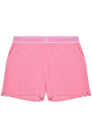 Шорты со сплошным лого, розовые Givenchy