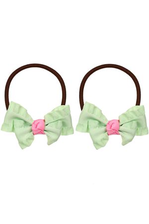 Резинка для волос зеленая с воланом, 2 шт Tais детская