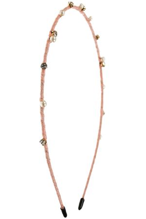 Ободок с жемчугом, розовый Tais детский