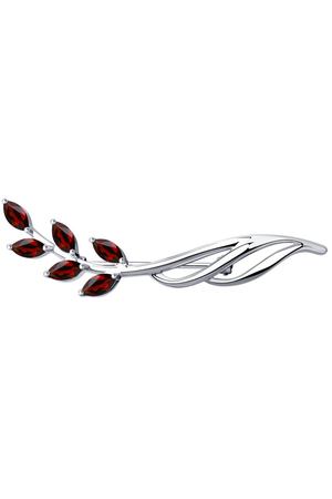 Брошь SOKOLOV из серебра с гранатами