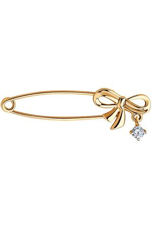 Брошь - булавка SOKOLOV из золота с фианитами