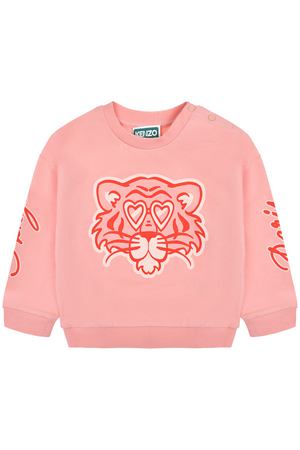 Свитшот с принтом тигра в очках, розовый KENZO