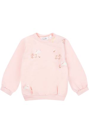 Розовый свитшот с принтом "козочки" Sanetta fiftyseven