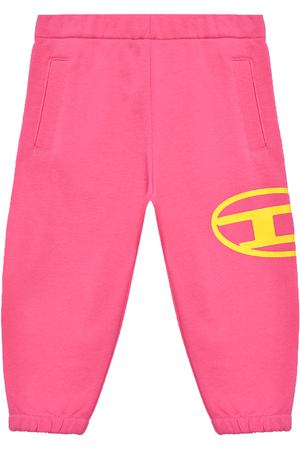 Спортивные брюки с поясом на резинке, розовые Diesel