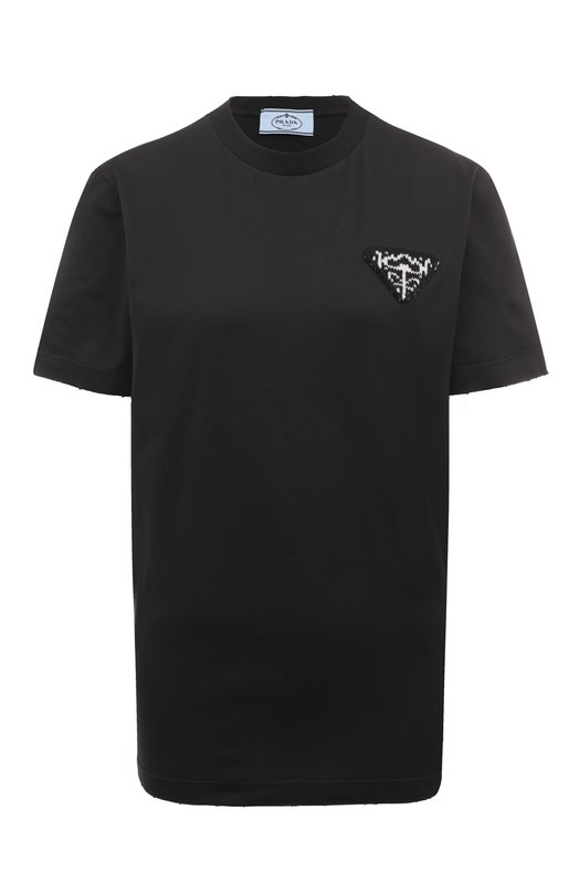 Где купить Хлопковая футболка Prada Prada 