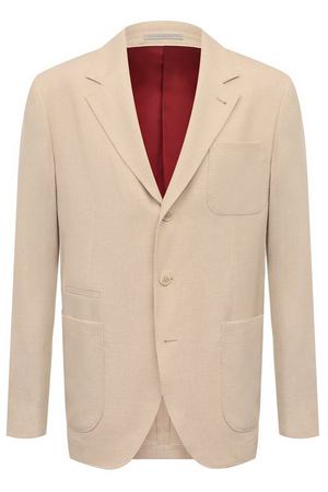 Пиджак из шерсти и шелка Brunello Cucinelli