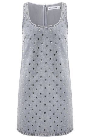 Джинсовое платье self-portrait