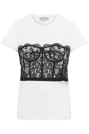 Хлопковая футболка Alexander McQueen