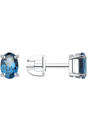 Серьги SOKOLOV из белого золота с лондон топазами