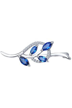 Брошь SOKOLOV из серебра с фианитами