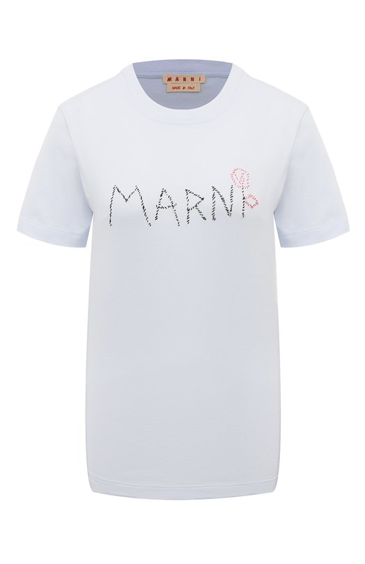 Где купить Хлопковая футболка Marni Marni 