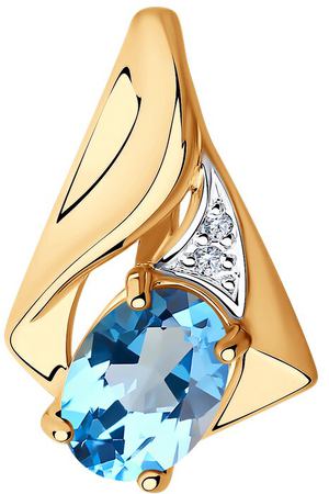 Подвеска SOKOLOV из золота с топазом и фианитами