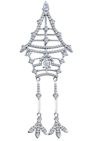 Брошь SOKOLOV из серебра с фианитами