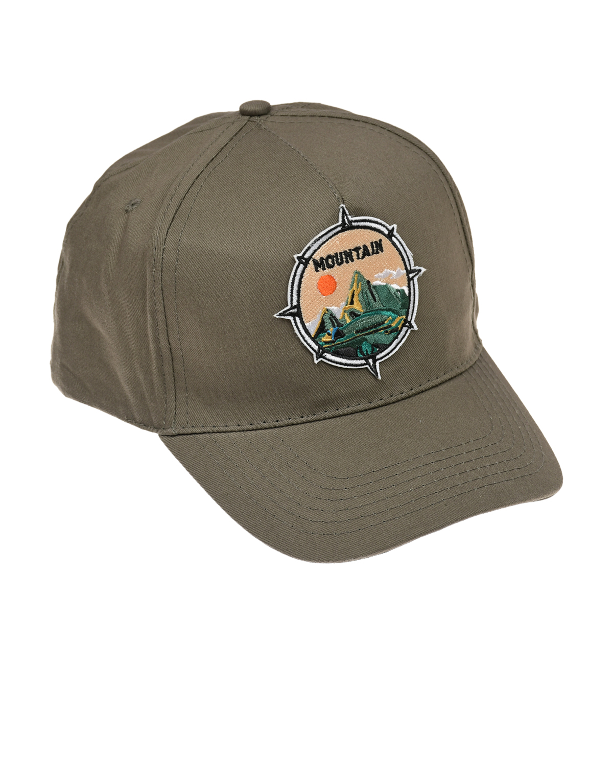 Где купить Кепка цвета хаки с нашивкой "горы" Regina Regina 
