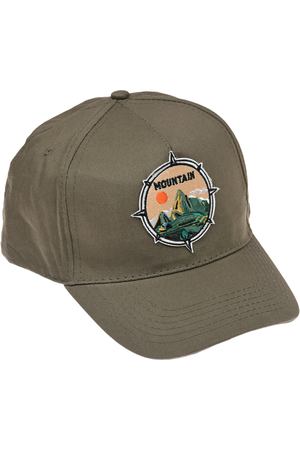 Кепка цвета хаки с нашивкой "горы" Regina