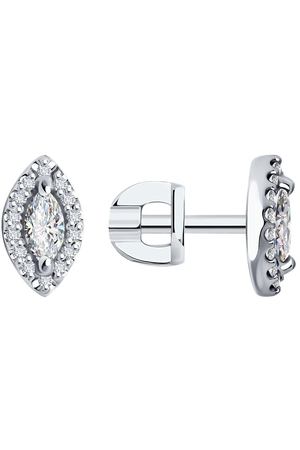 Серьги SOKOLOV из белого золота с бриллиантами