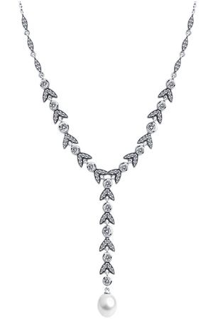 Колье SOKOLOV из серебра с жемчугом и фианитами