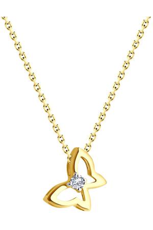 Колье SOKOLOV из желтого золота с фианитом