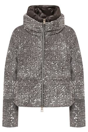 Пуховик с отделкой пайетками Herno