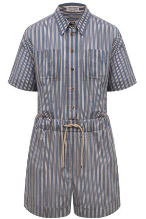 Комбинезон из хлопка и шелка Brunello Cucinelli