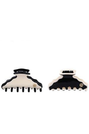 Краб для волос чёрно-бежевый EVITA PERONI