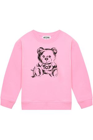 Свитшот с принтом "медвежонок". фуксия Moschino