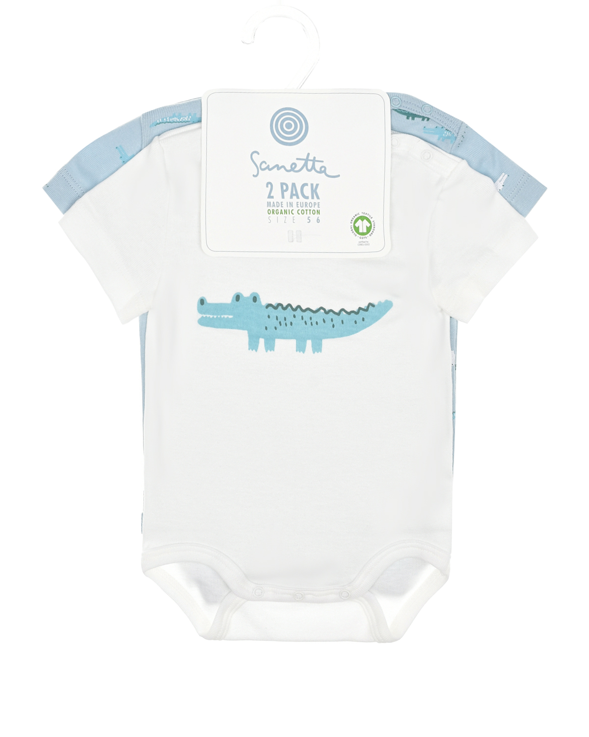 Где купить Комплект боди с принтом "крокодилы", 2 шт. Sanetta Sanetta 