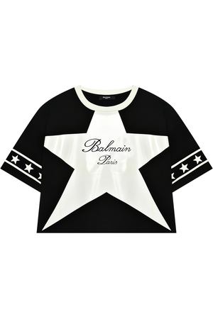 Футболка с принтом "звезда" Balmain