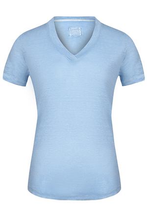 Льняная футболка с v-образным вырезом 120% Lino