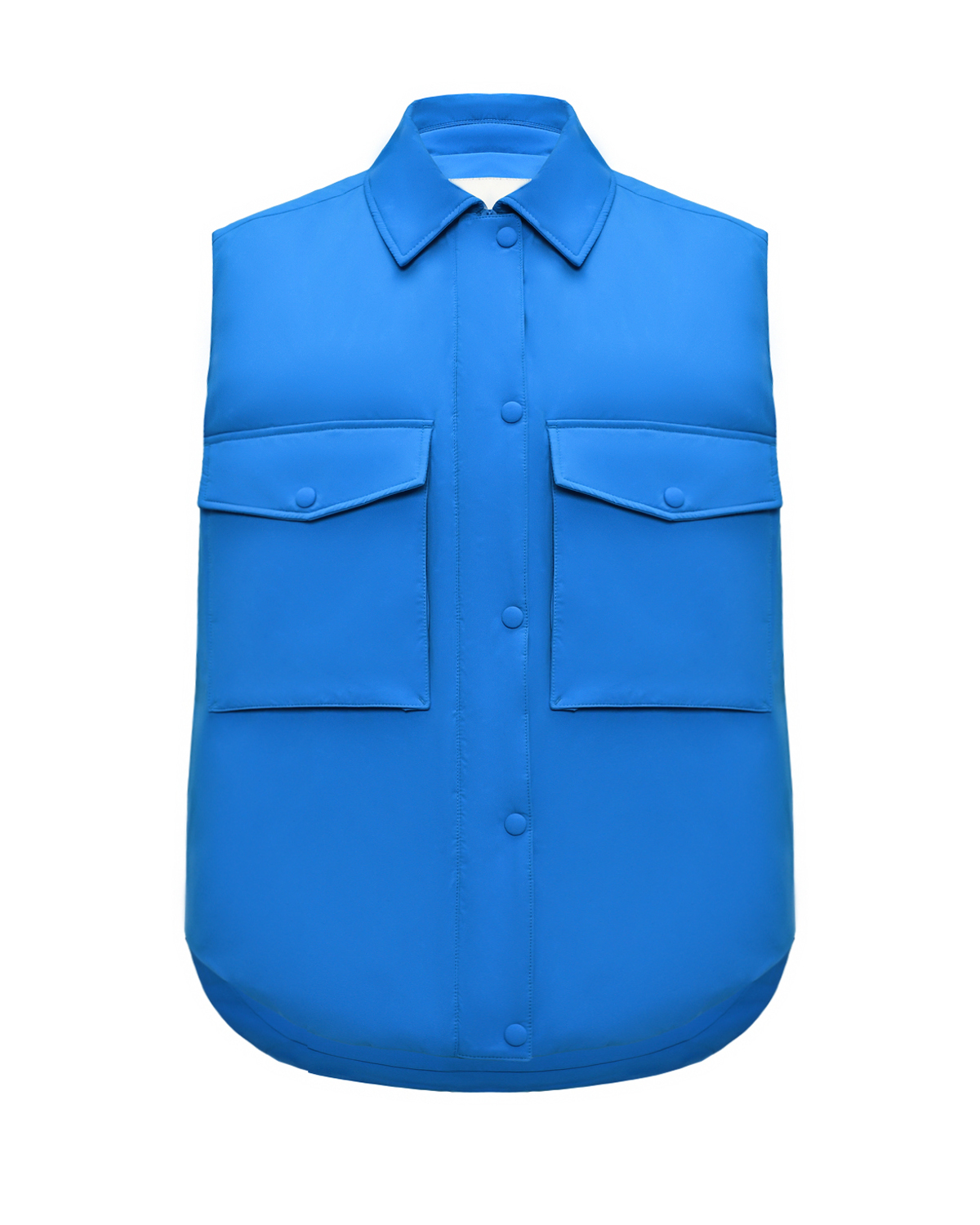 Где купить Жилет с наладными карманами, голубой Yves Salomon Yves Salomon 