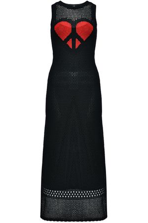 Платье с декором "сердце", черное Mo5ch1no Jeans