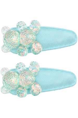 Набор мини-заколок с мишкой мятного цвета, 2 шт Rena Chris