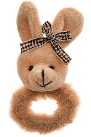 Меховая резинка для волос "Зайчик", коричневая Rena Chris