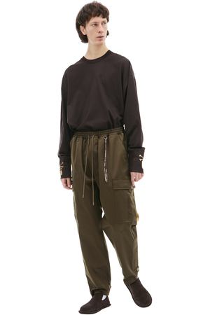 Брюки карго с лентами на карманах