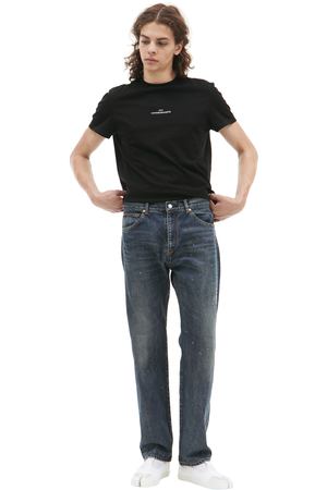 Прямые джинсы с вышивкой