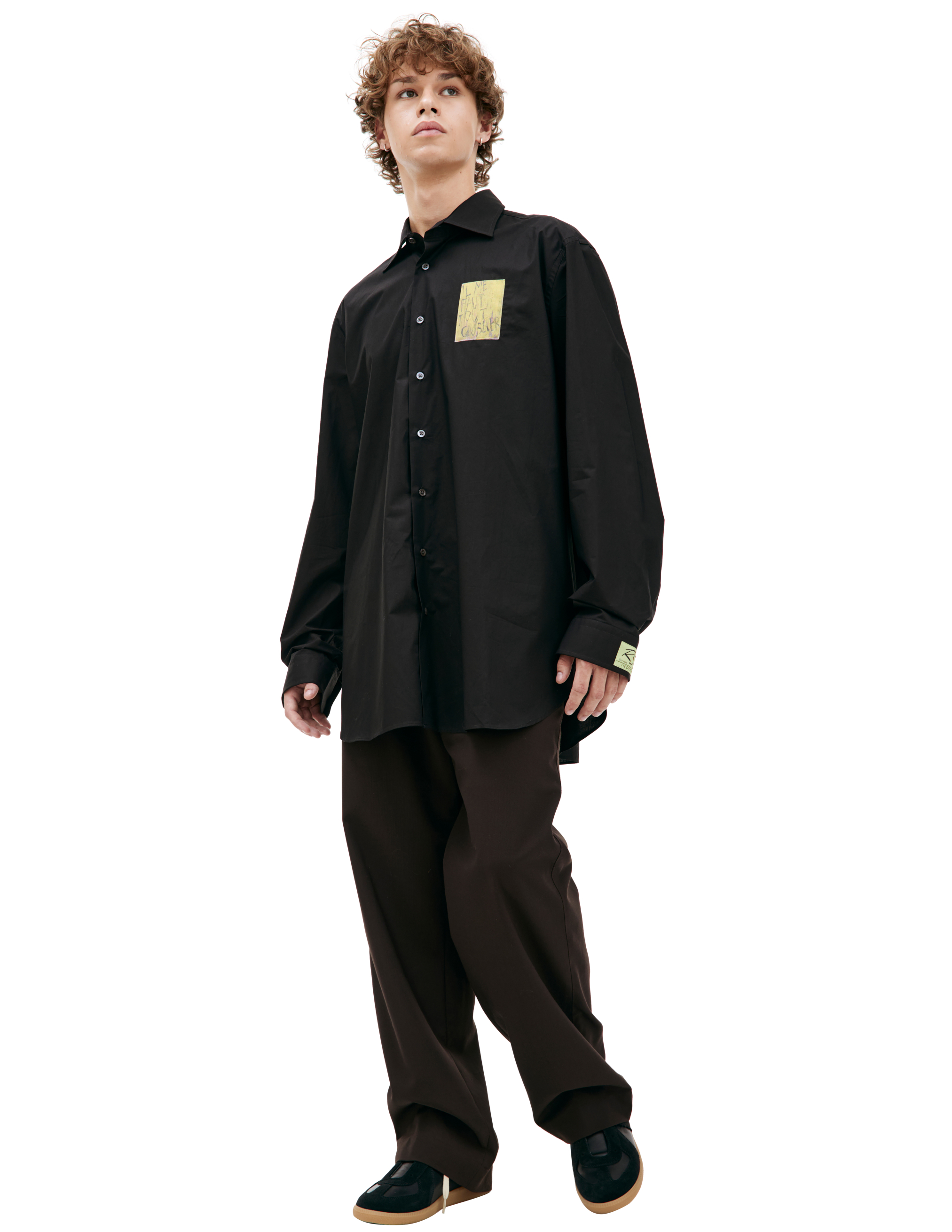 Где купить Черная рубашка Raf Simons X Philippe Vandenberg Raf Simons 