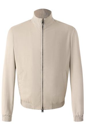 Бомбер из шерсти и шелка Canali