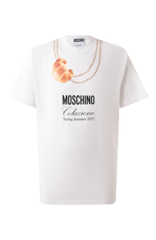 Где купить Хлопковая футболка Moschino Moschino 