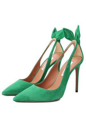 Замшевые туфли Bow Tie 105 Aquazzura