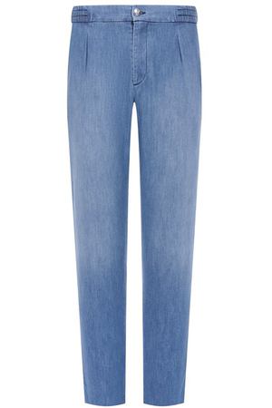 Брюки из хлопка и льна Marco Pescarolo