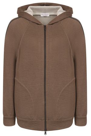 Толстовка из хлопка и шелка Brunello Cucinelli
