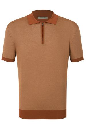 Поло из хлопка и шелка Corneliani