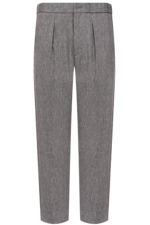 Брюки изо льна и шерсти Giorgio Armani