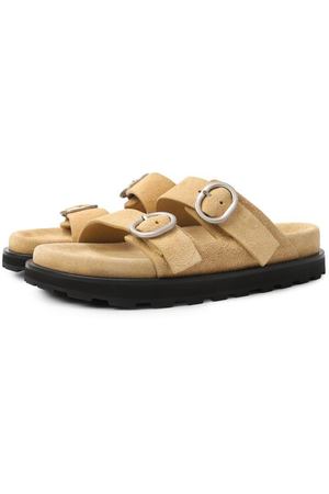 Замшевые шлепанцы Jil Sander