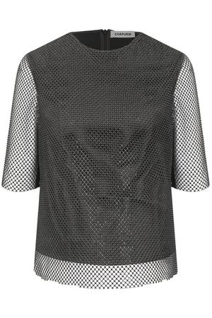 Топ с отделкой стразами Chapurin